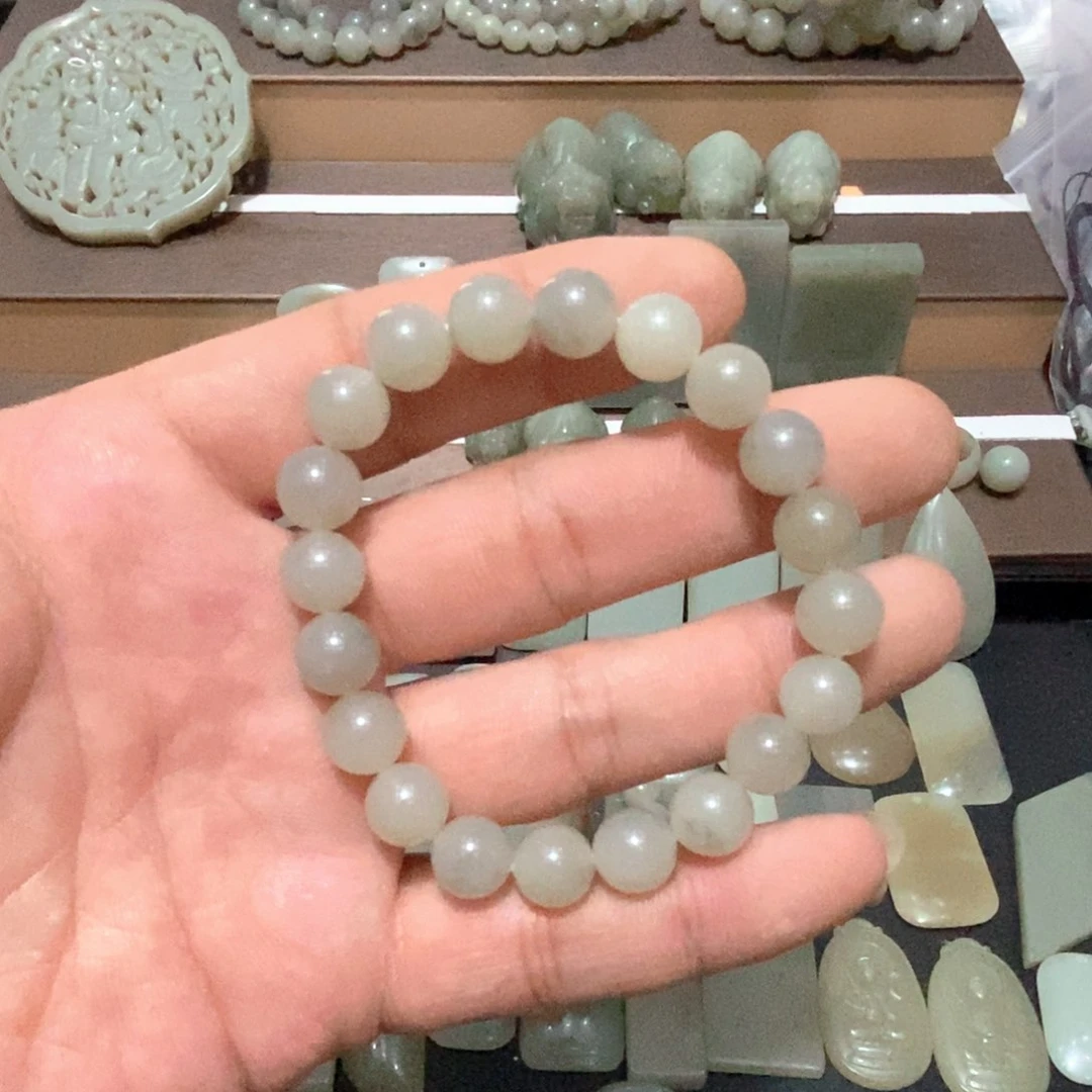 和田玉未镶嵌颈饰喜*66