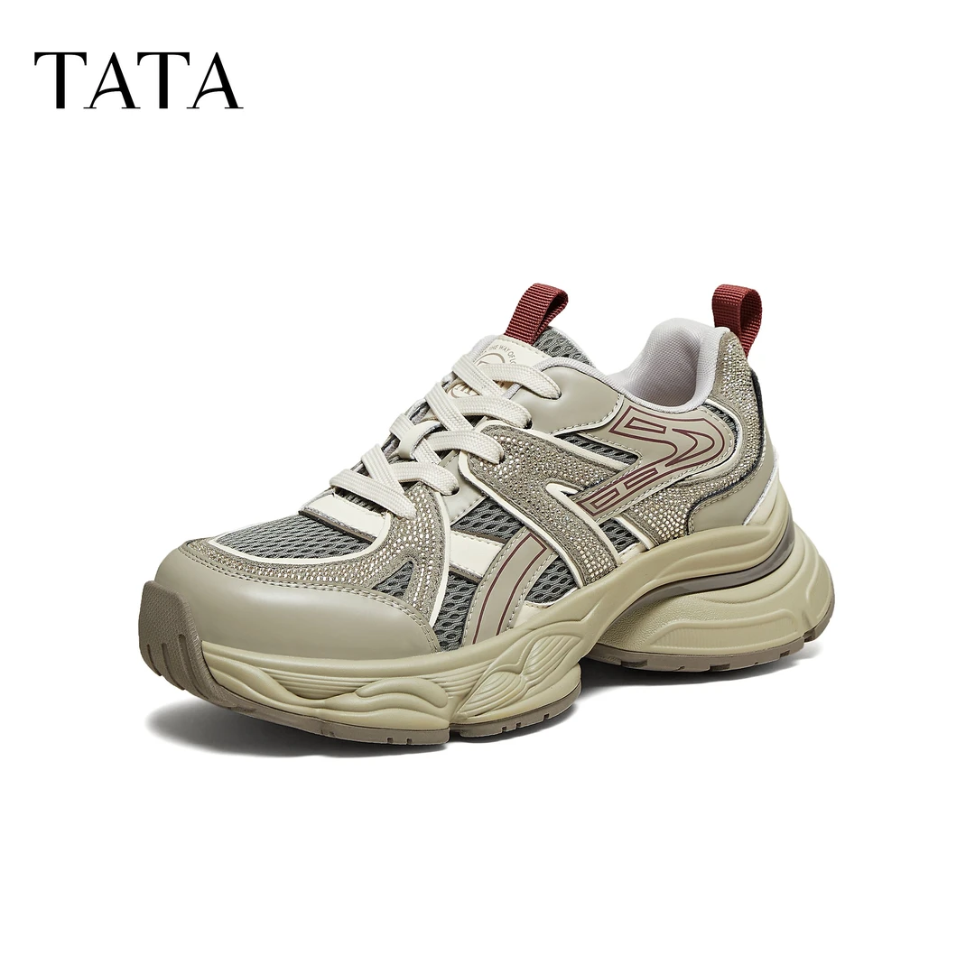 TATA他她2025秋商场同款新款时尚百搭老爹鞋女休闲运动鞋5XU02CM5