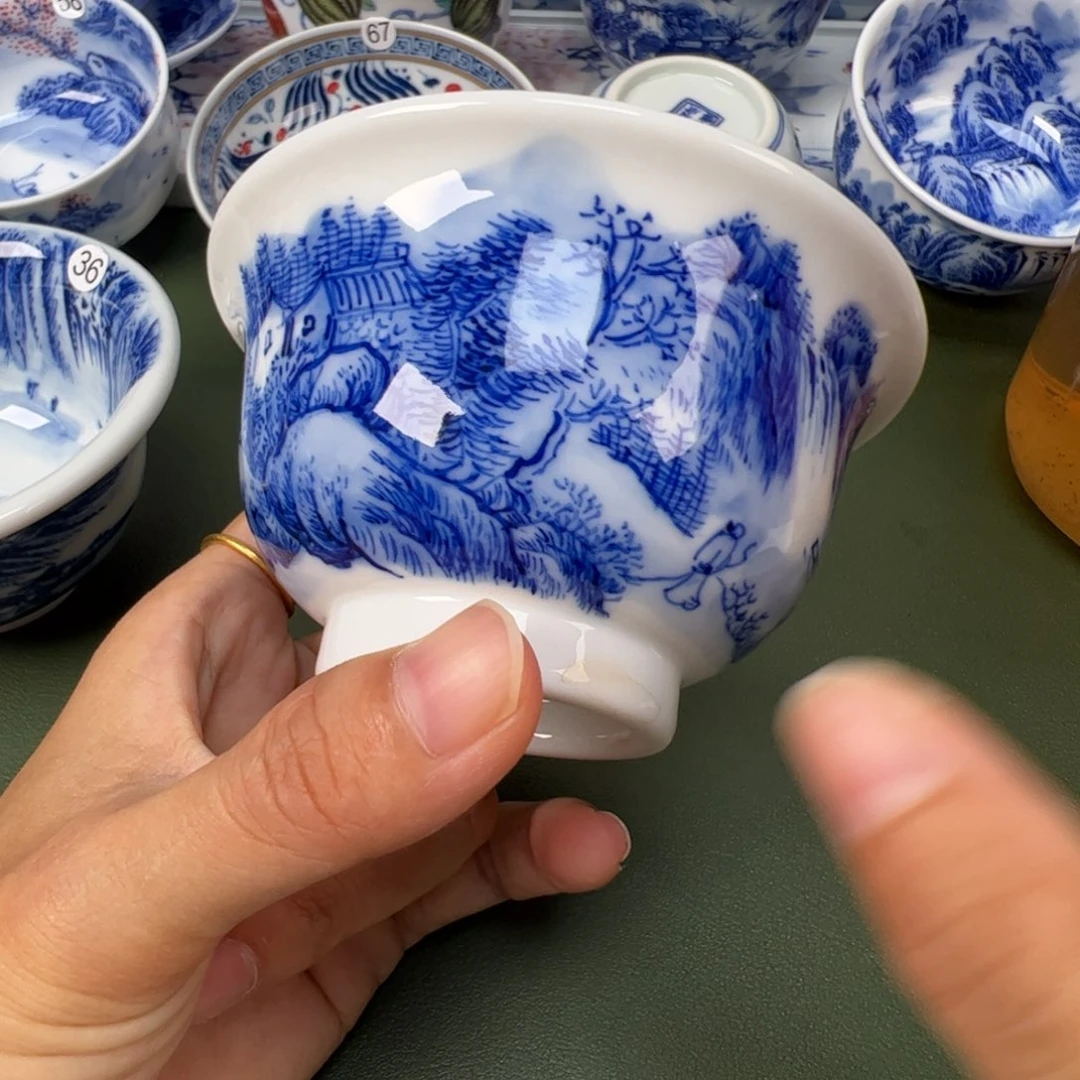 景德镇纯手工纯手绘茶具木木36