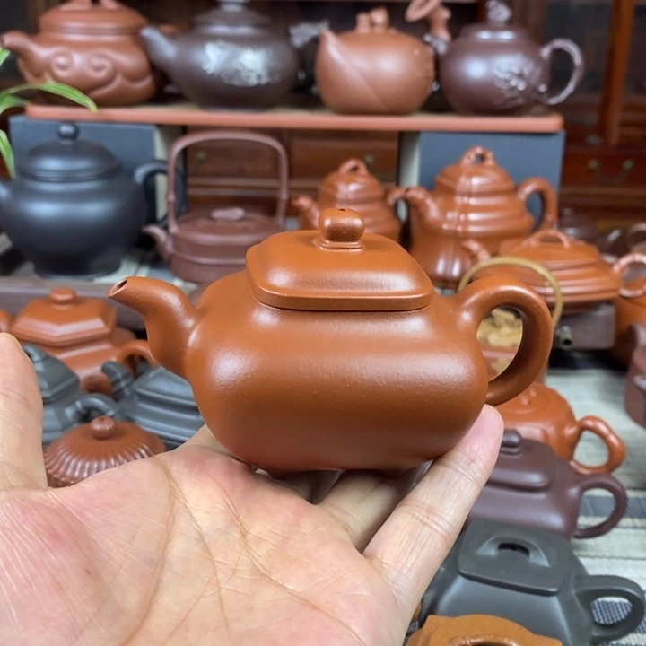 茶壶紫砂四方传炉160-220cc原矿赵庄朱泥特价