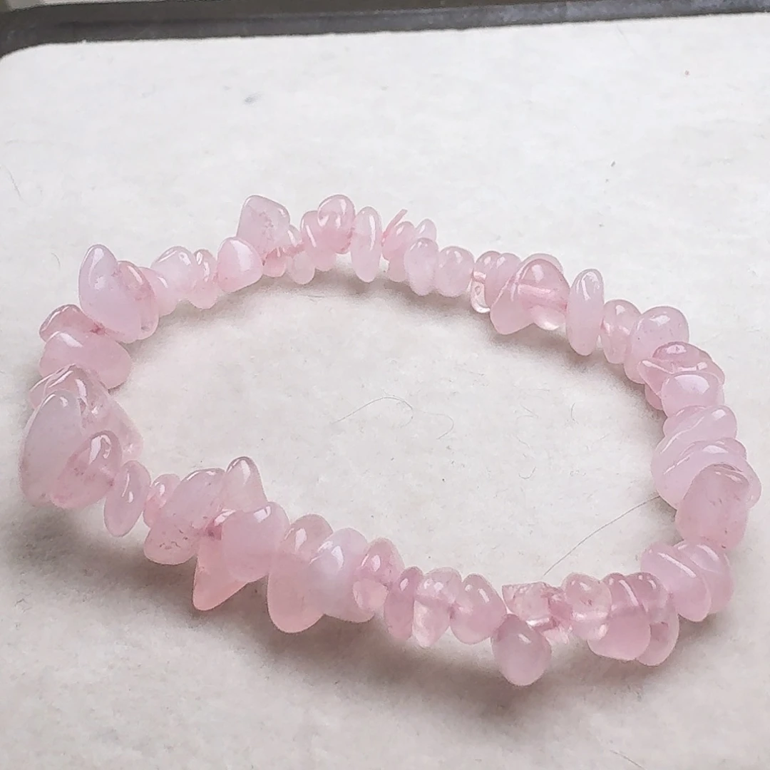 水晶手链未镶嵌粉水晶随形手串