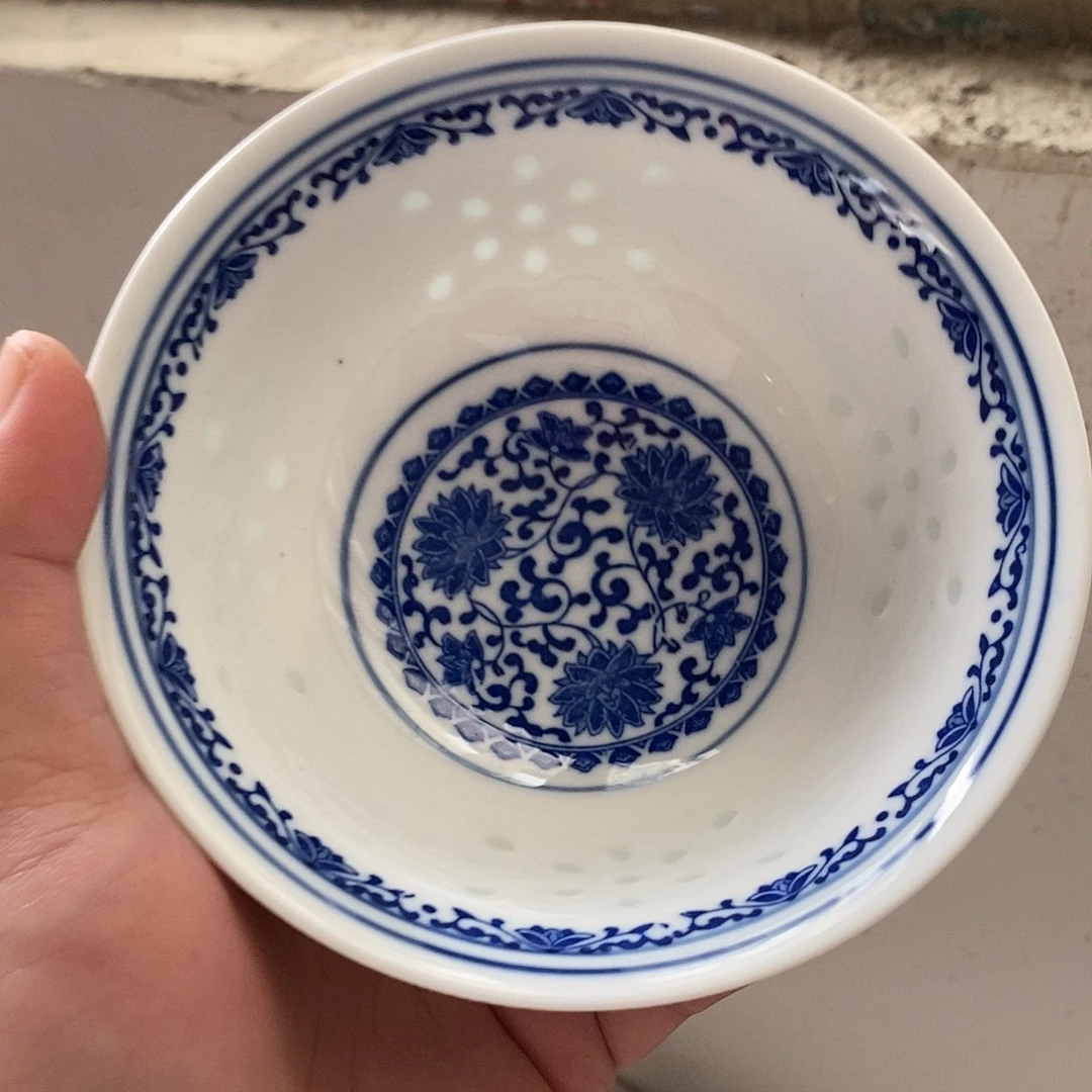 碗5寸高温玲珑瓷碗2支