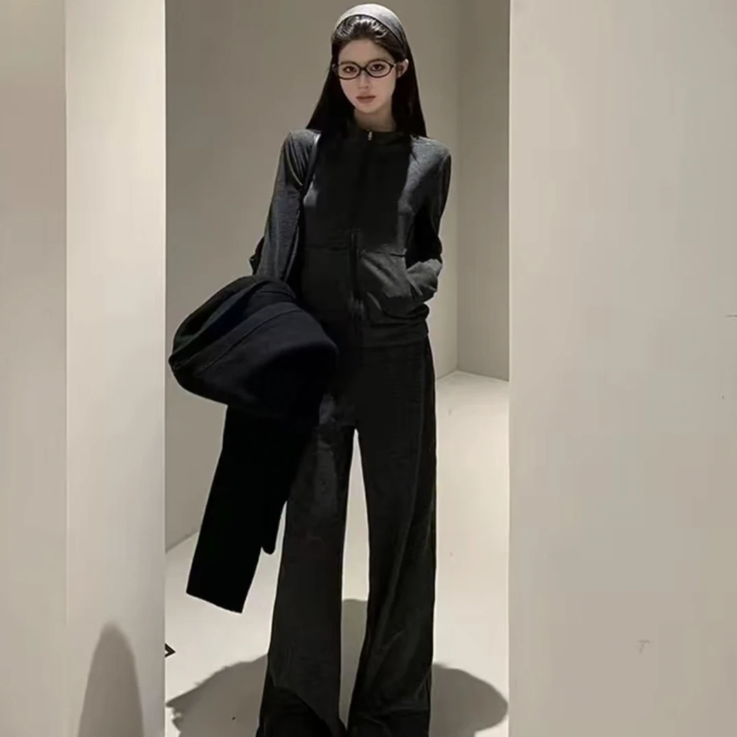 长袖早秋女款穿搭套装高级感洋气时尚套装