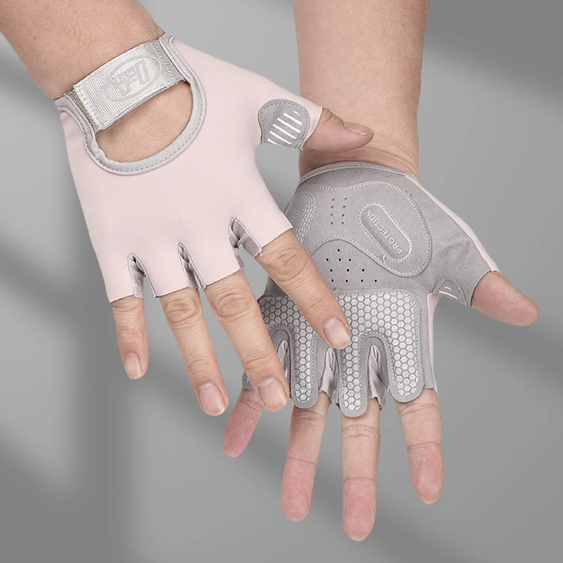 运动骑行健身手套男女冰丝防滑耐磨透气薄款单杠引体向上护手手套