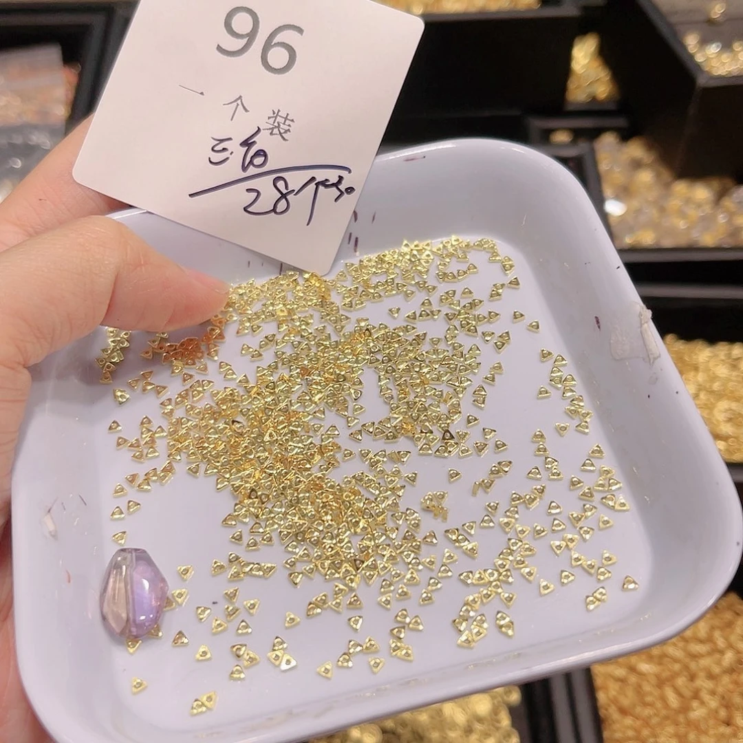 紫晶珠宝半成品银S925镀金镶嵌96
