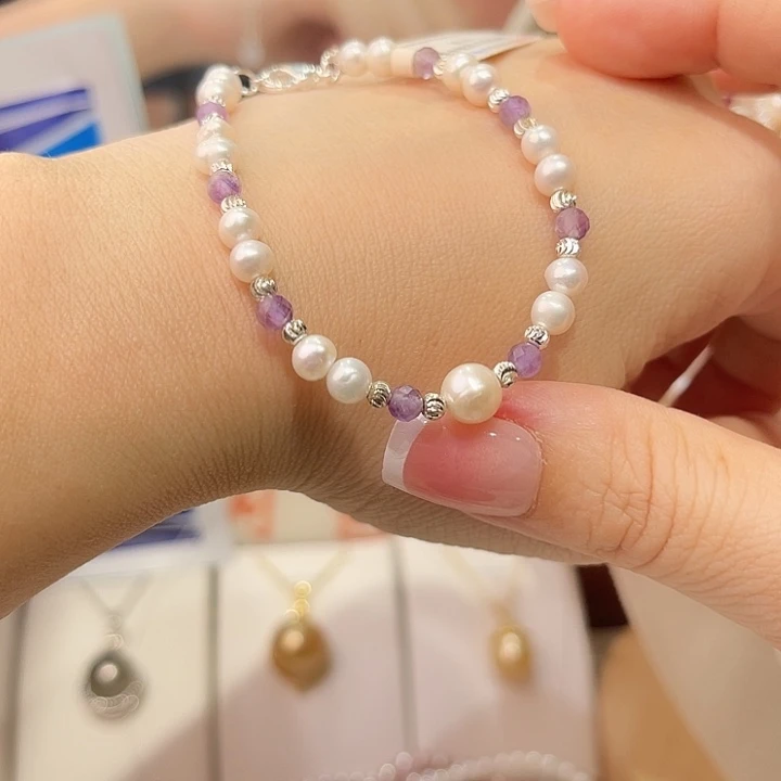 手绳合金淡水珍珠