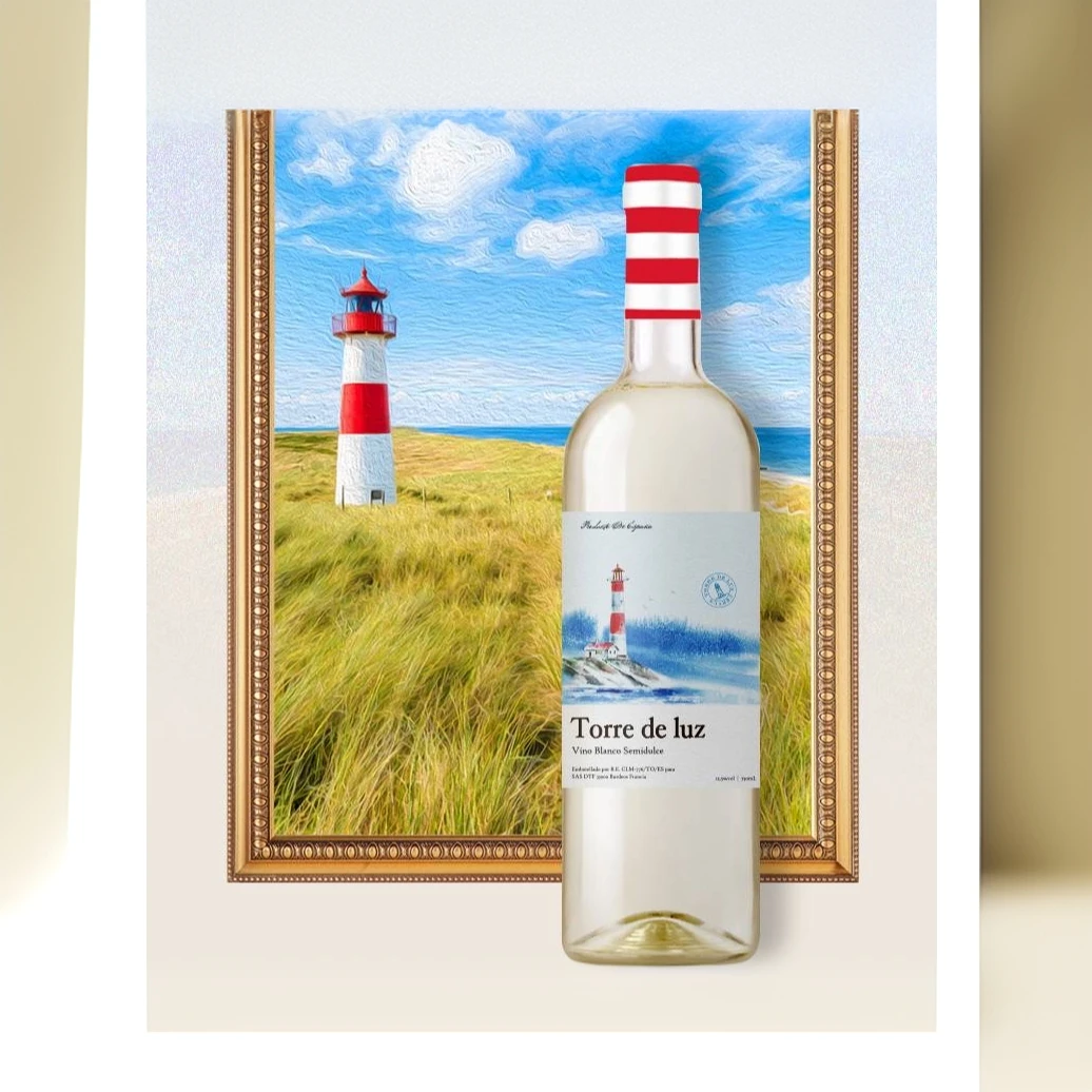 柑橘蜂蜜苹果“人生需要灯塔 照亮前进的路”12.5度半甜白葡萄酒