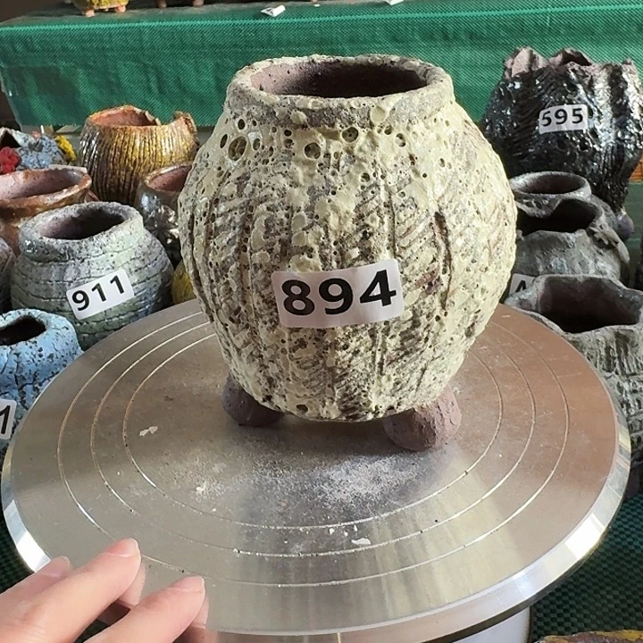 内口6高13粗陶手工