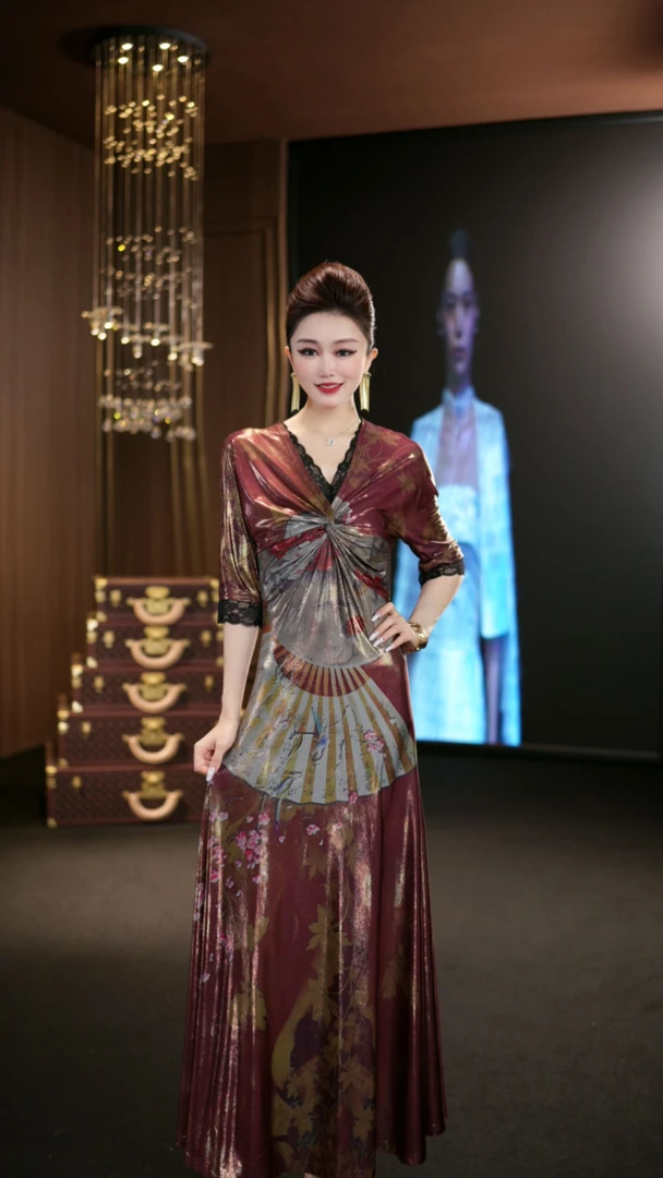 (娴儿)-夏季气质中国风优雅连衣裙 D29176