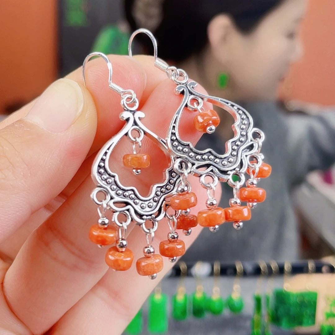 翡翠未镶嵌耳饰饰品