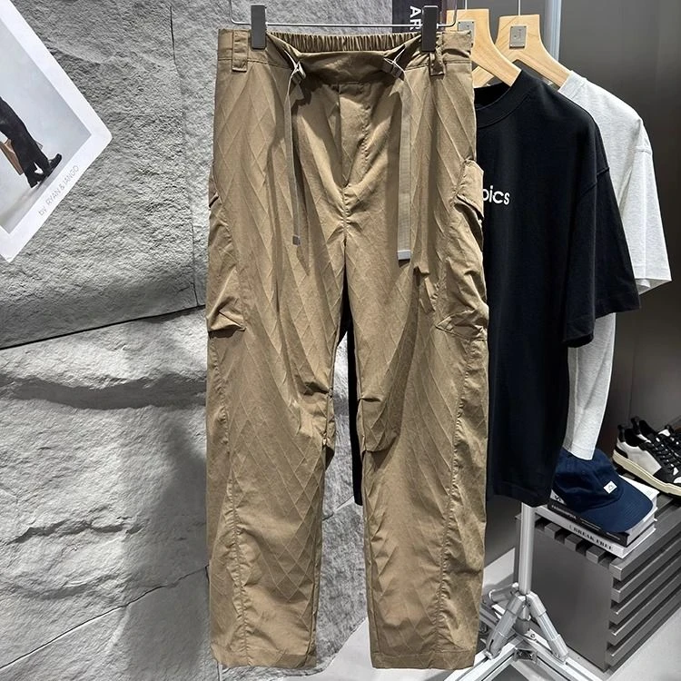 25春装!正宗高货【AVH】菱形暗纹 调性机能风男士直筒休闲裤6058