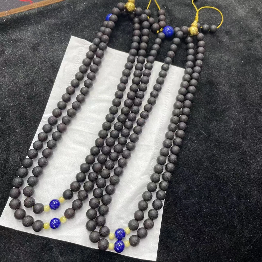 【玉经纶】32592/HQ6-降真香珠链-多样性发其一约8mm/约108颗