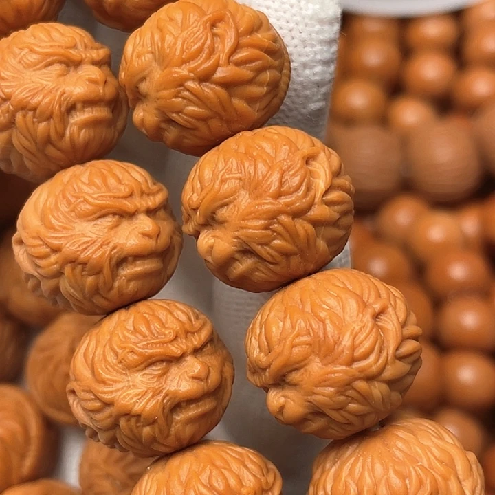 猴头核桃手串比***由黑