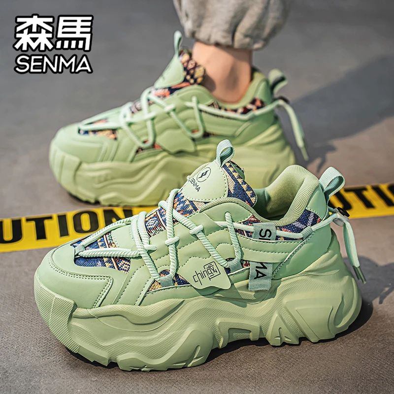 森马男鞋夏季潮牌高级感百搭休闲跑步运动青少年厚底内增高老爹鞋