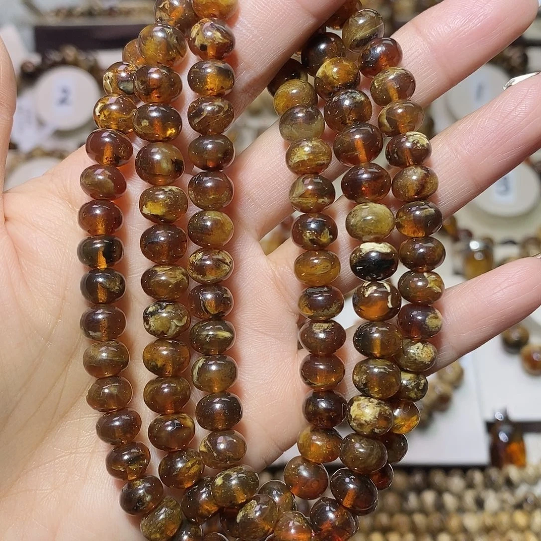 老***虎琥珀未镶嵌裸石蜜蜡8+