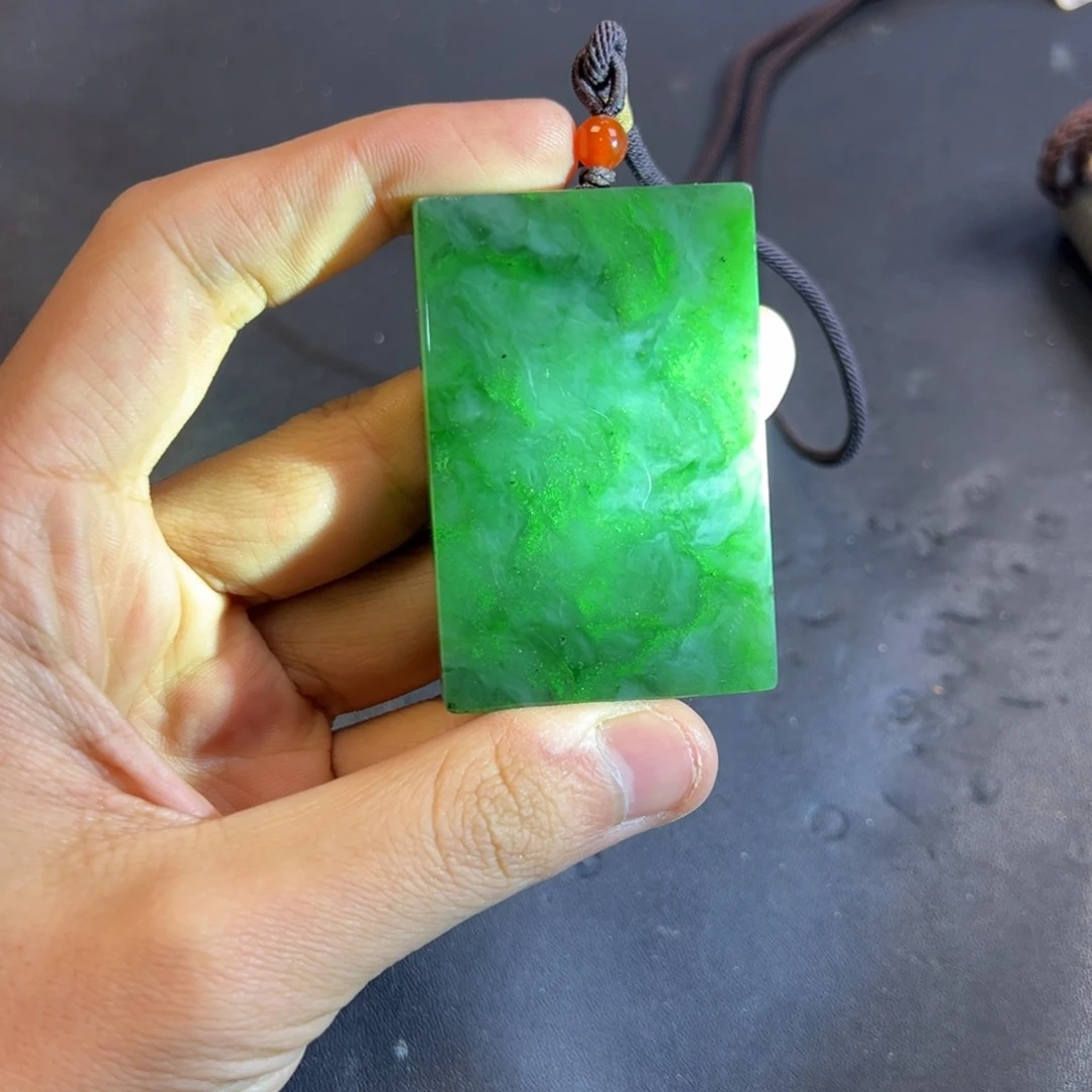 颈饰未镶嵌和田玉多样性碧玉意境无事牌