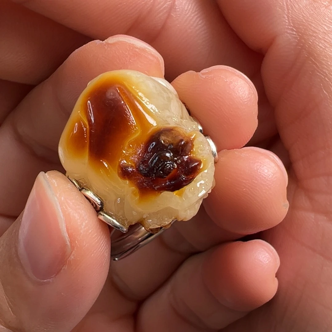 蜜蜡银S925镶嵌裸石蜜蜡