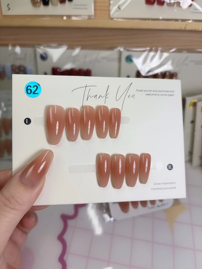 纯手工穿戴甲秋冬冰透ins风裸色时尚简约气质嬛嬛渐变穿戴甲