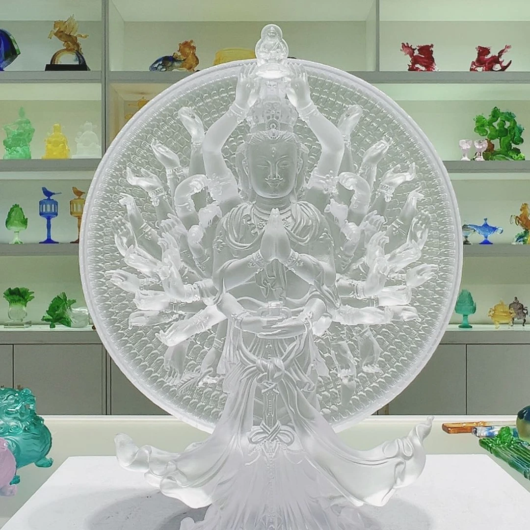 【闪购商品】手工艺品琉璃大*千手观音 32cm