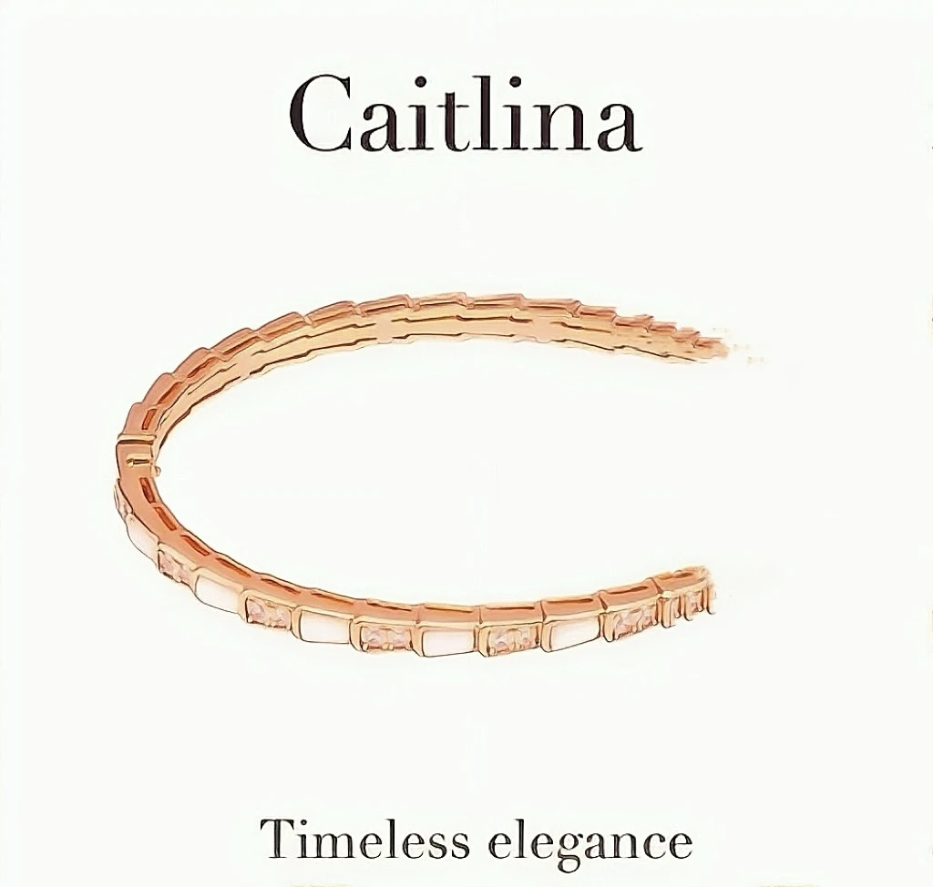 合金手镯 合金手镯 Caitlina-  贝壳  设计师款灵蛇轻奢时尚手镯
