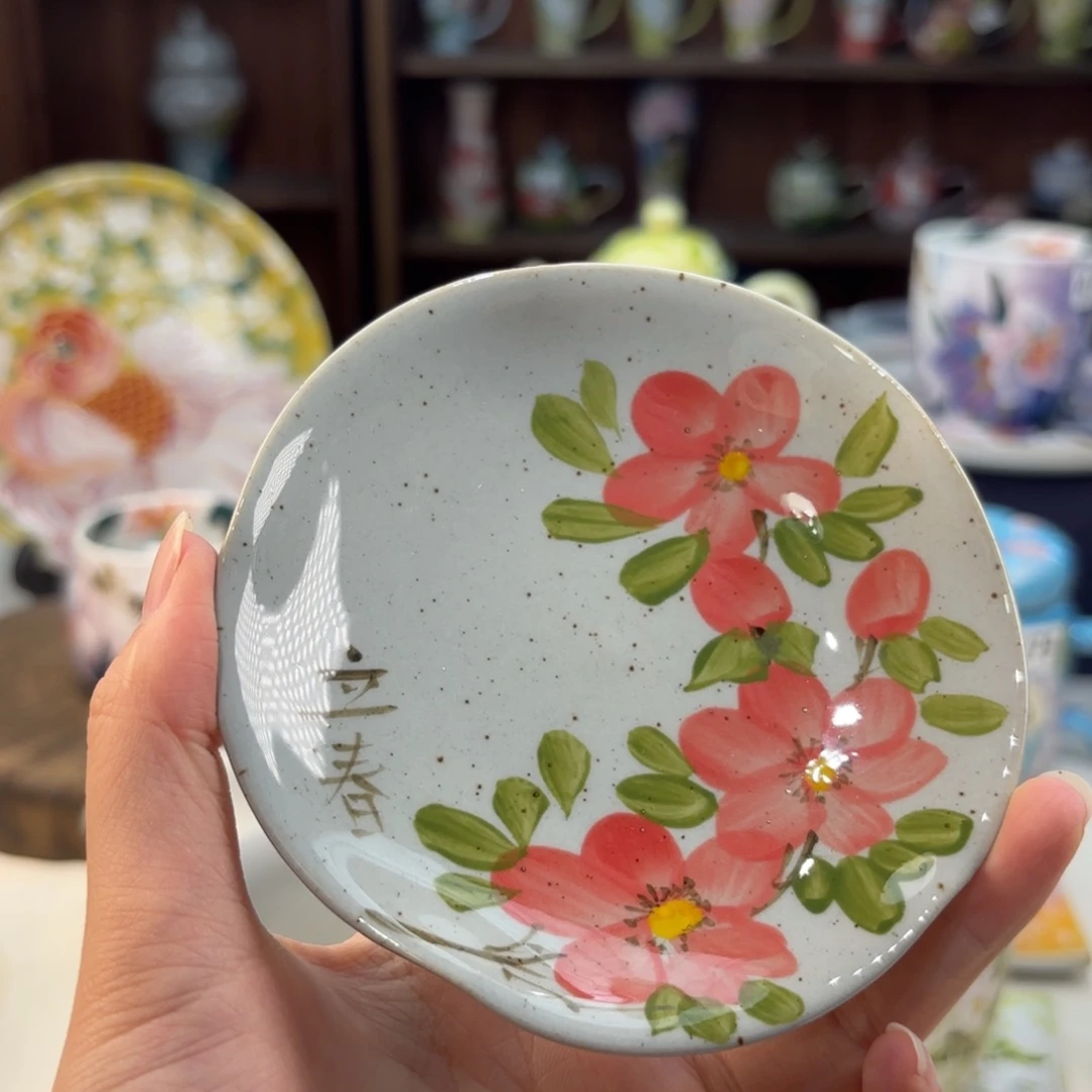 瓷片景德镇手绘高温釉下彩陶瓷茶具