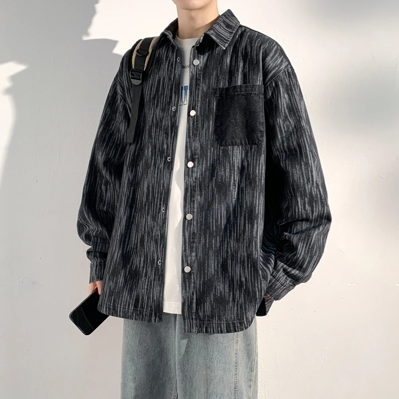 【串色衬衣】快速发货 中性潮流衬衣款式牛仔衬衫JS5029