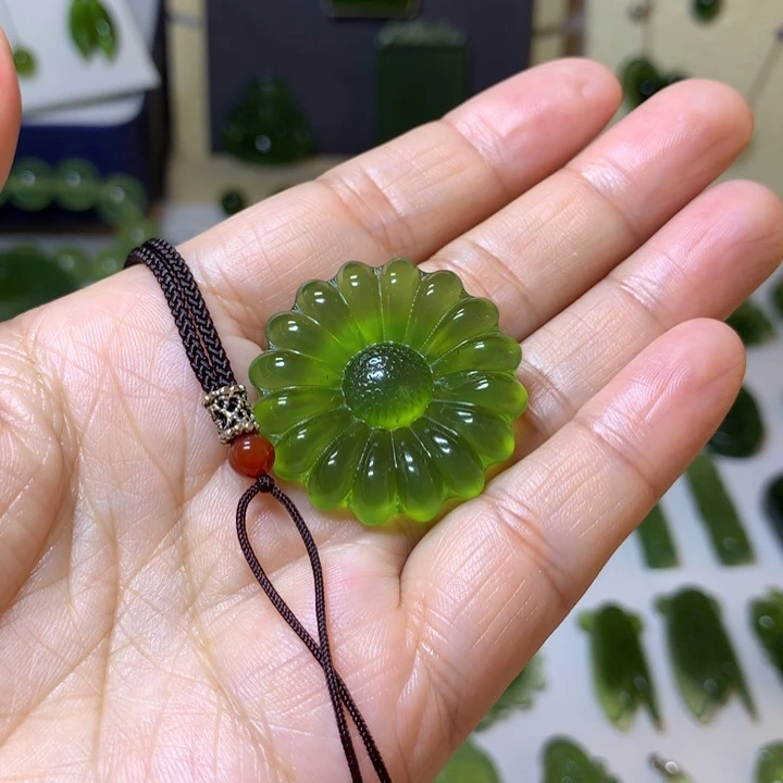 岫玉颈饰未镶嵌@***己吊坠