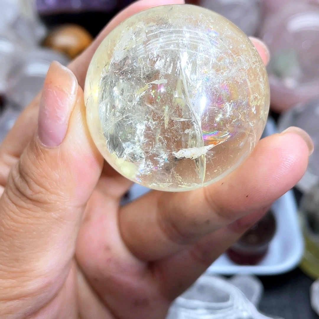 水晶未镶嵌珠宝半成品14卡4公分