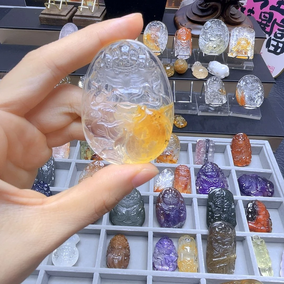 再***时银S925镶嵌颈饰发晶