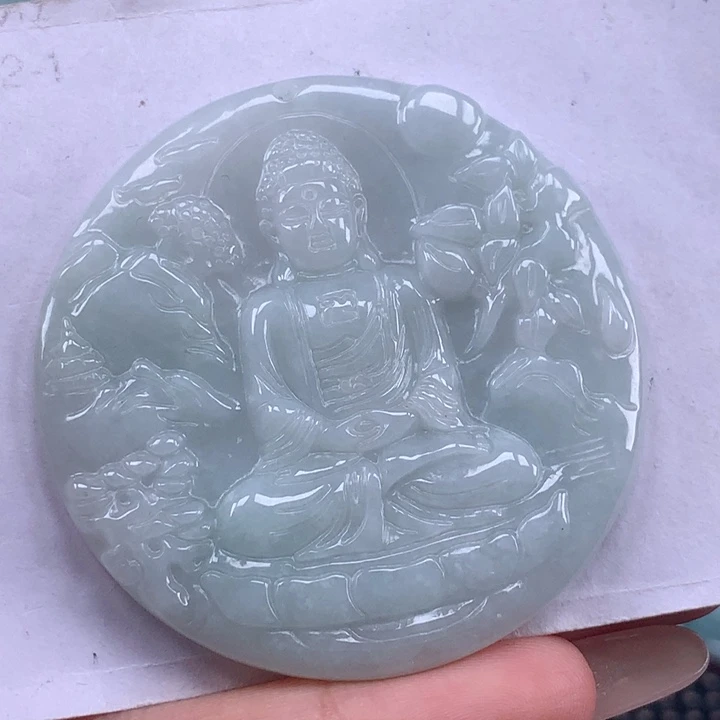 颈饰未镶嵌翡翠大日如来吊坠