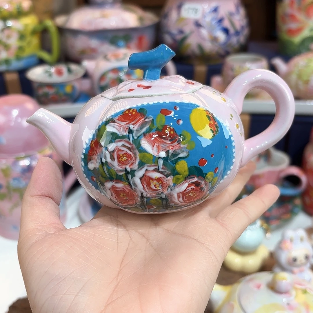 景德镇手绘高温釉下彩陶瓷茶具