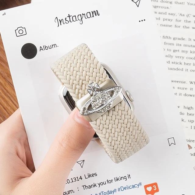 适用applewatch10表带苹果S9手表iwatch8西太后土星se7/6新款编织