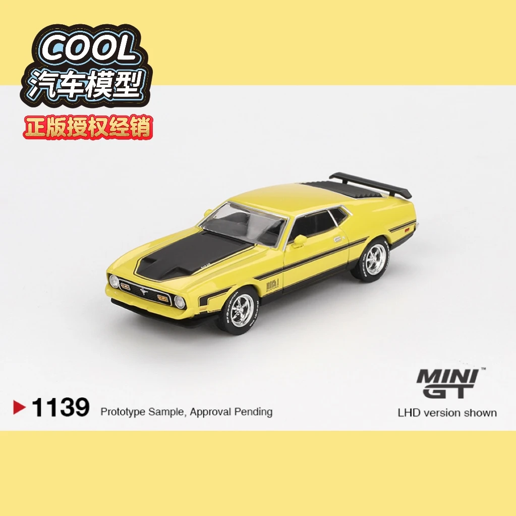 [COOL预售]MINIGT 1:64 #1139 福特 野马 Ford 黄色合金汽车模型