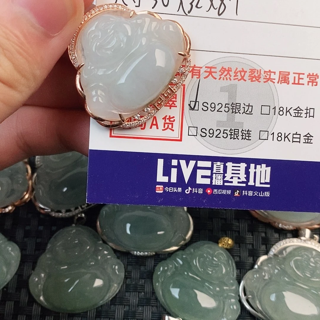 翡翠银S925镶嵌颈饰