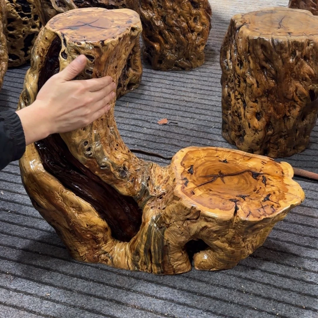 听***者龙纹鸡心枣木手工艺品