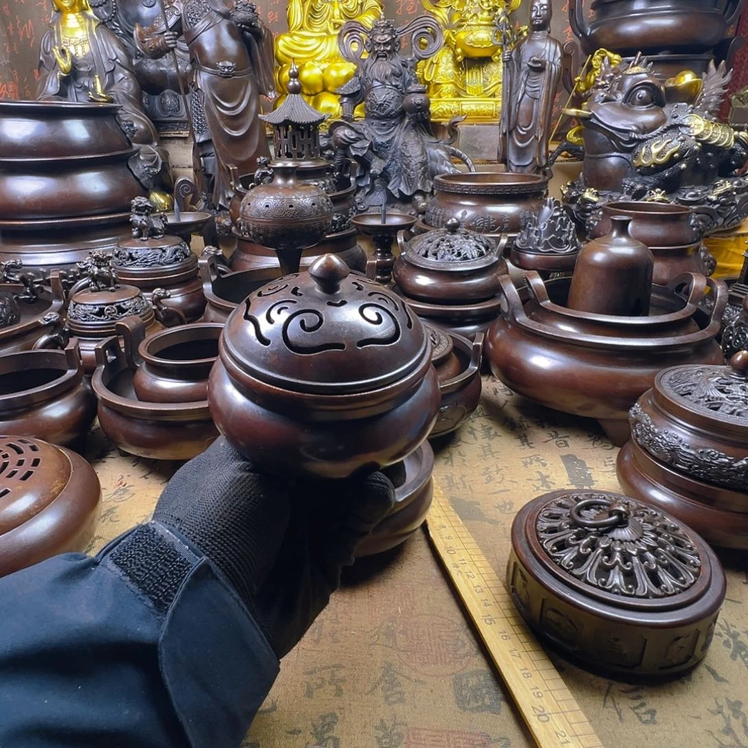 熏香炉家用铜香炉纯铜香炉风水摆件