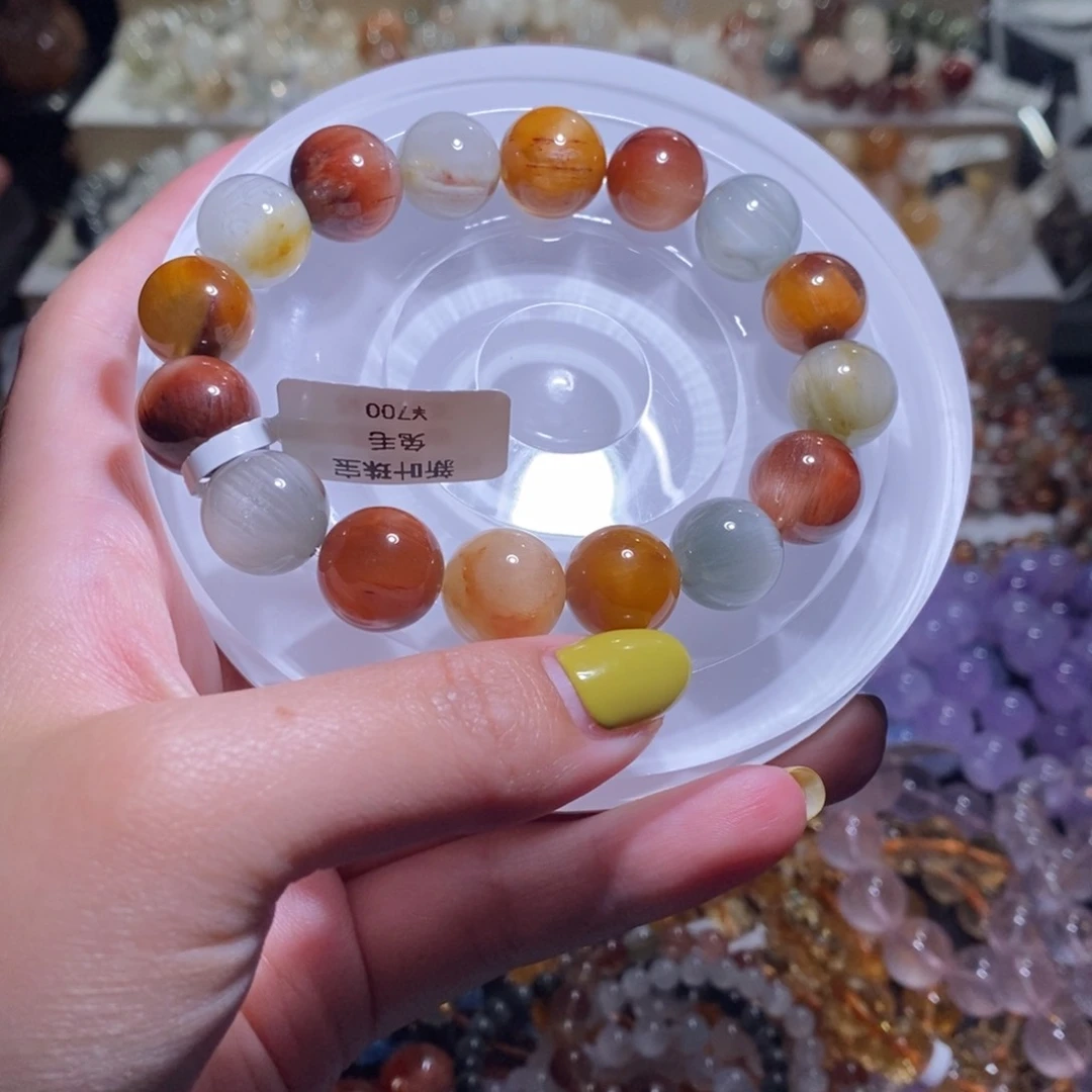 水晶手串未镶嵌兔毛