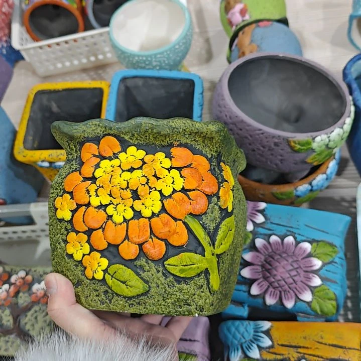 红陶吸水透气的白陶花盆凑满12发货