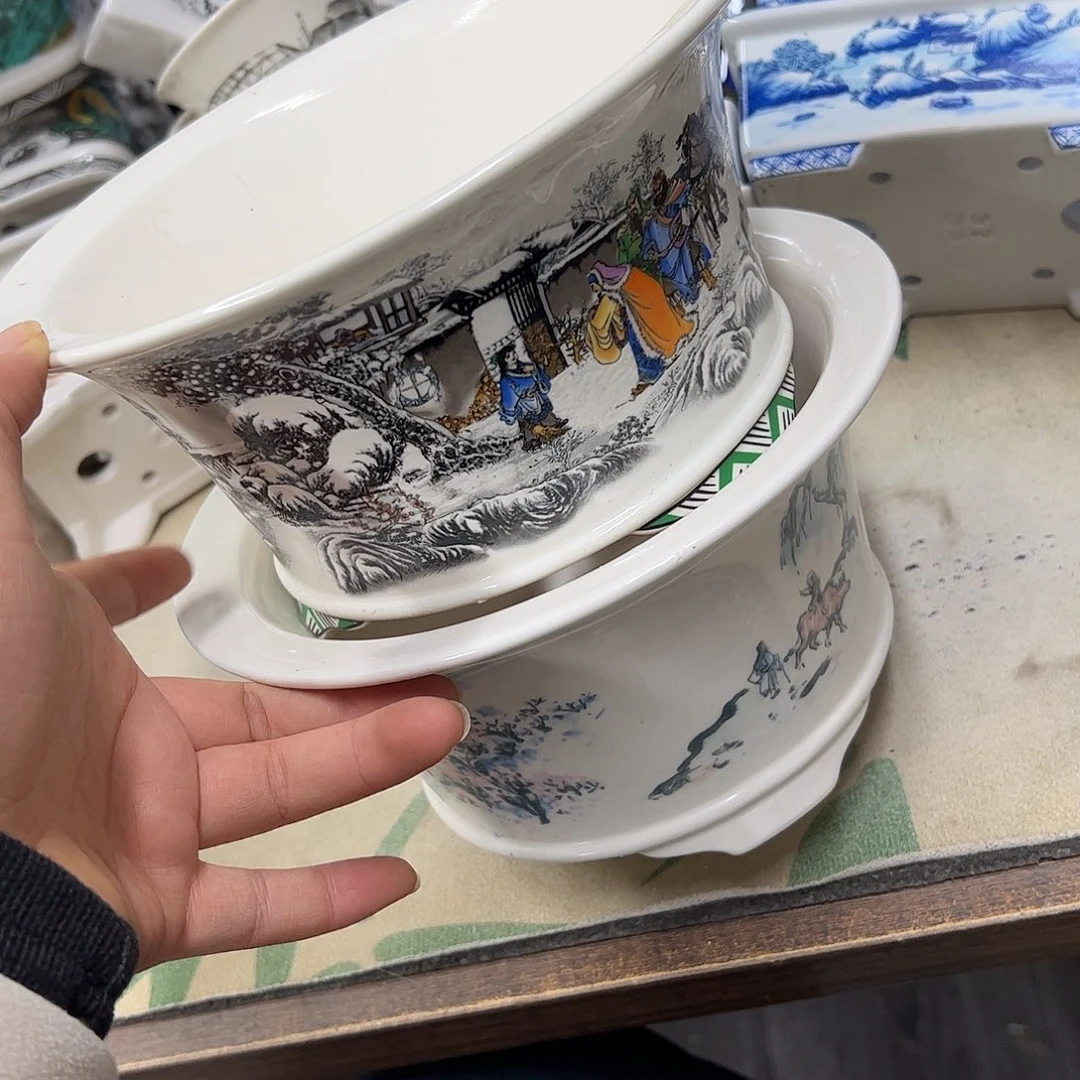紫砂花盆974号瑕疵2个处理介意勿拍20/10cm