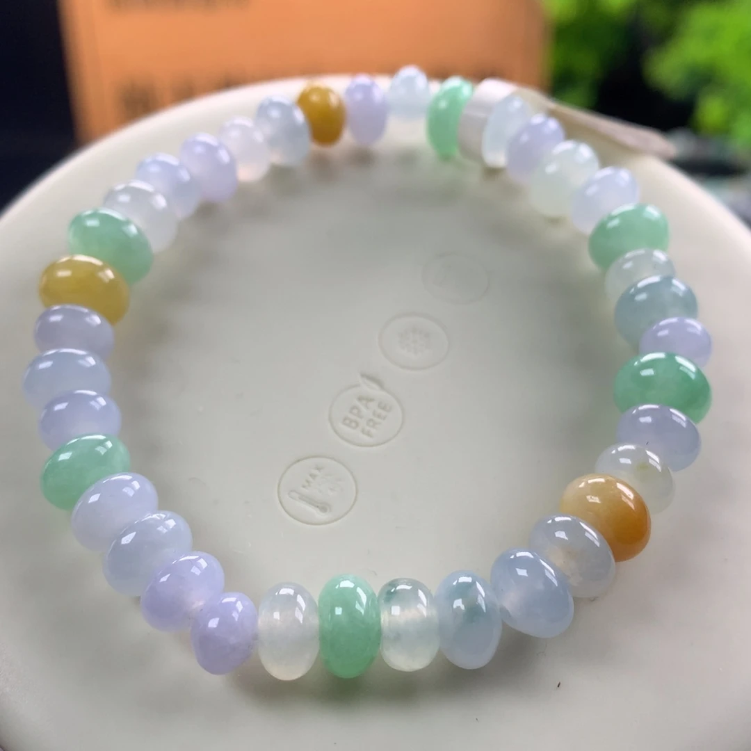 翡翠未镶嵌手链91号卡8+