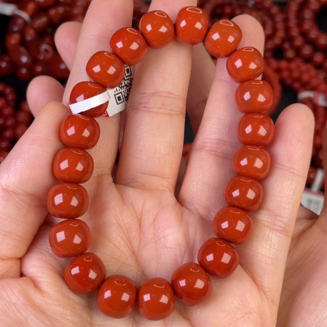 【闪购商品】手链未镶嵌南红玛瑙悟*满肉满色花