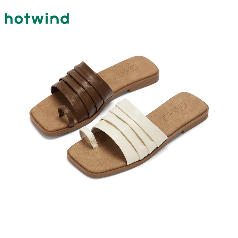 热风商场款女鞋拖鞋一字拖双11返场秋冬四季保暖新款