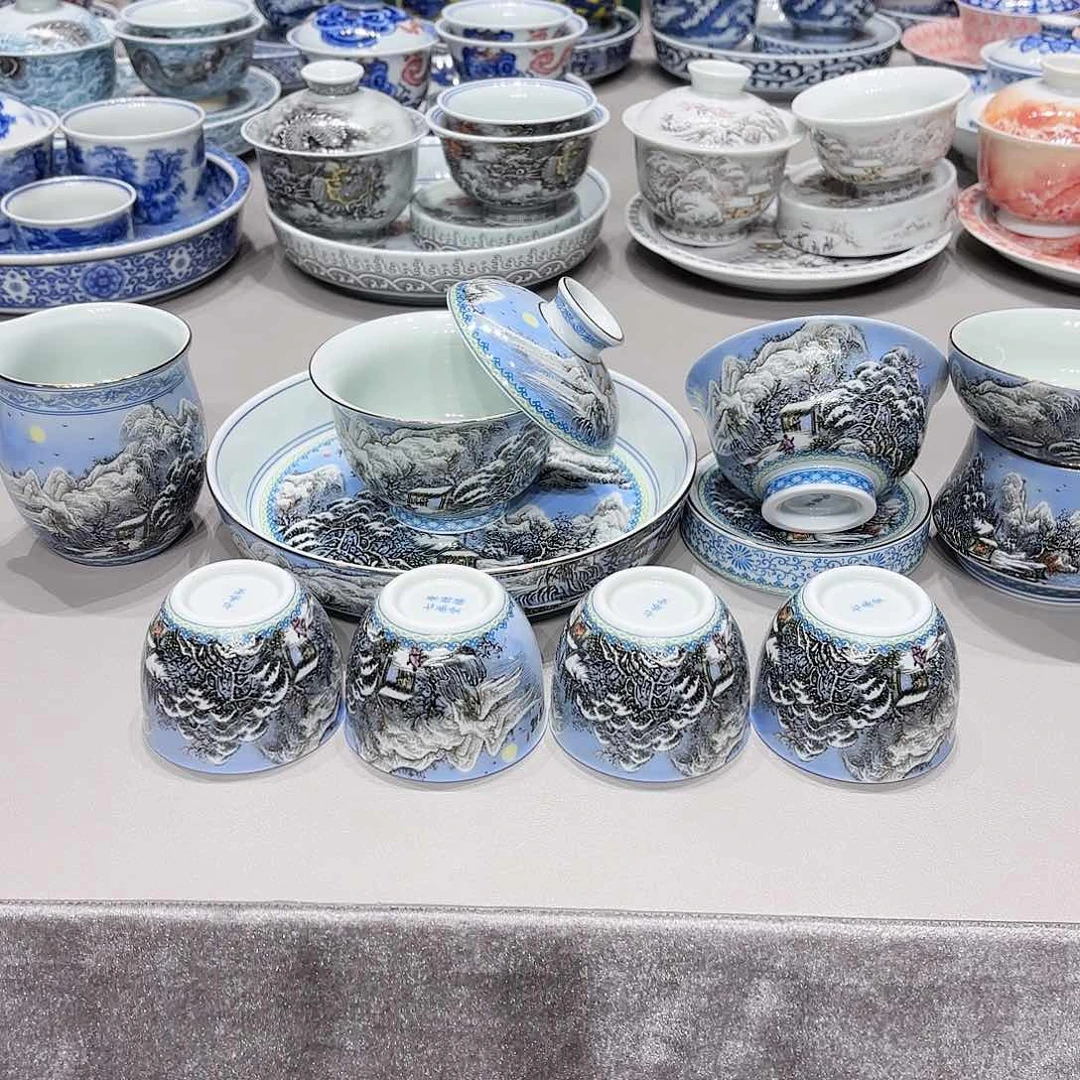 盖碗景德镇高温茶具