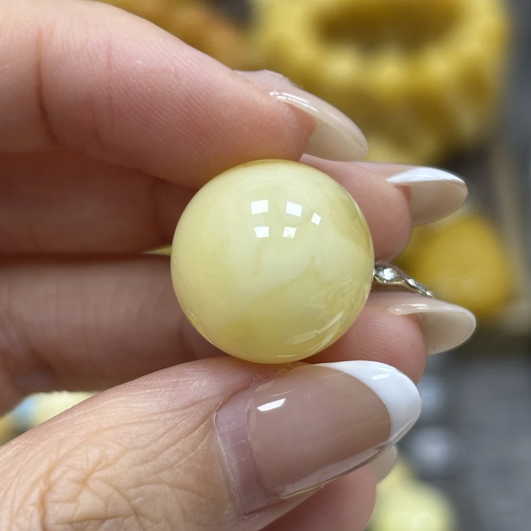 17.0mm瑕疵· 小妖珠宝天然原矿琥珀蜜蜡