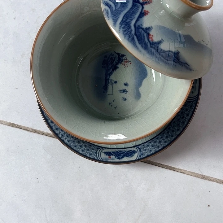 红山水马蹄盖碗jj