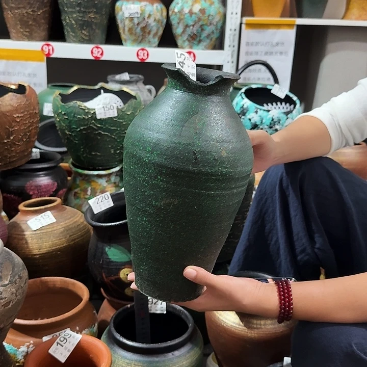 瑕疵绿色瓶245高度30外口10