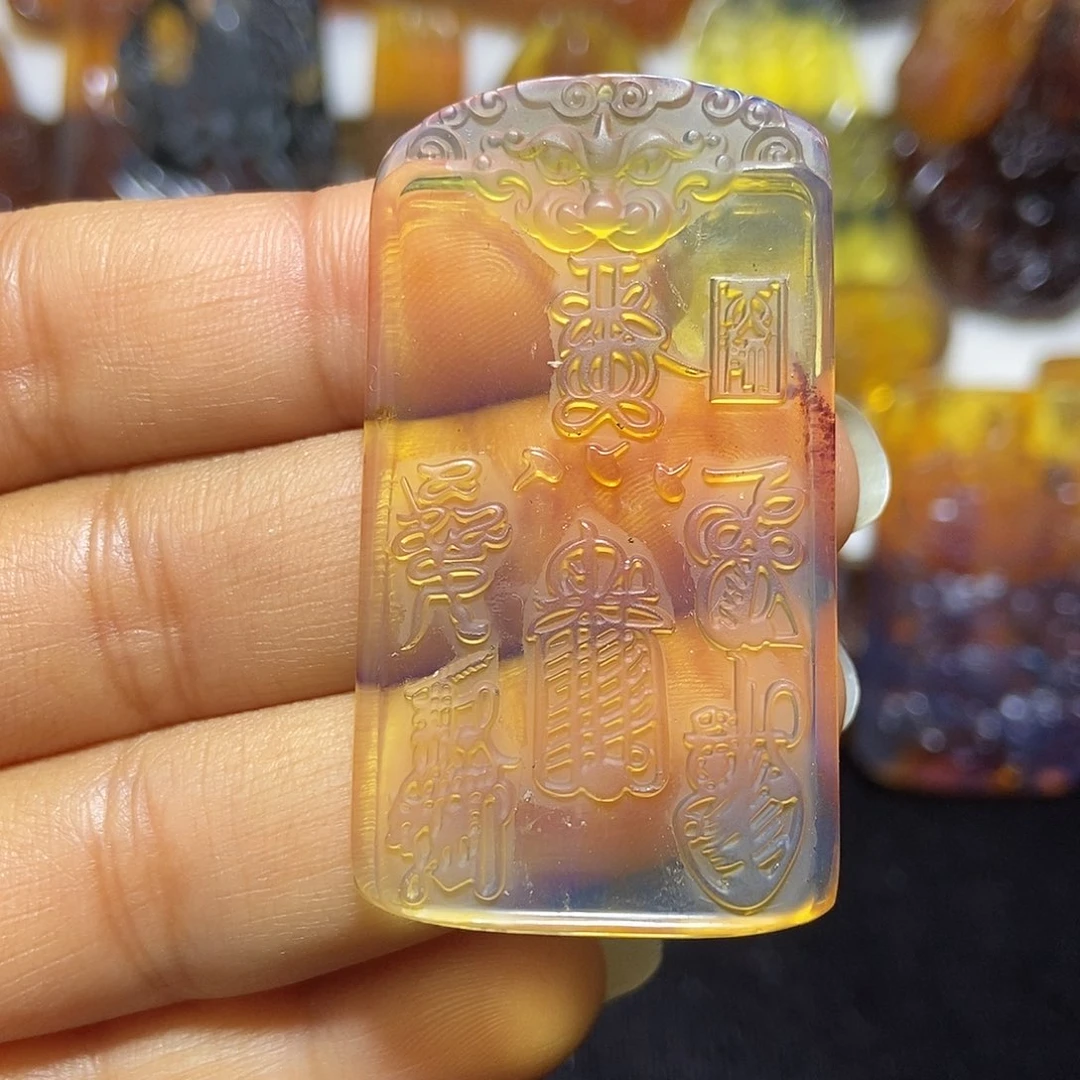 琥珀未镶嵌颈饰缅甸天然琥珀吊坠