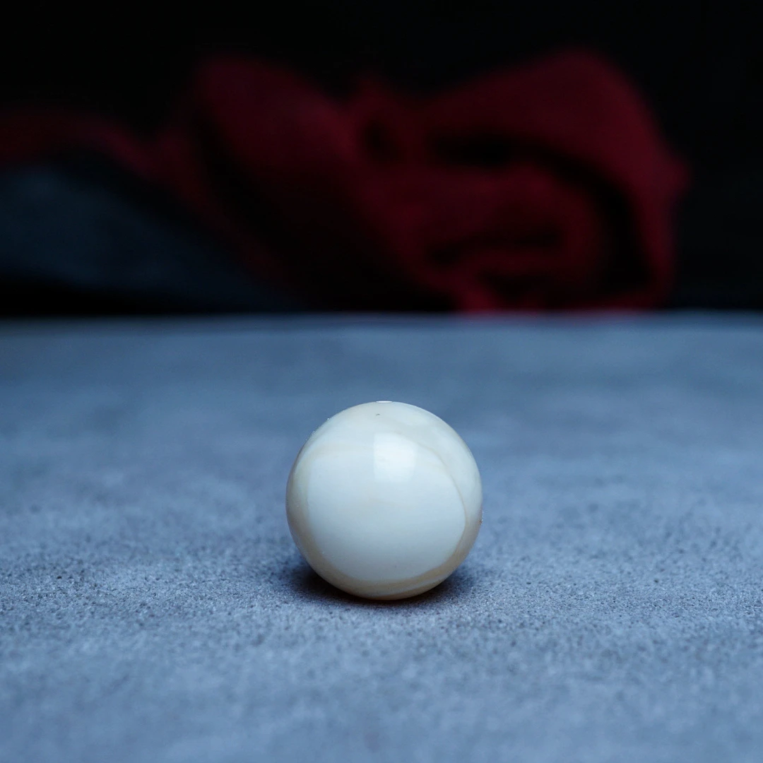 【段掌柜·15.0mm天眼妖花瓷白款】天然原矿琥珀蜜蜡圆珠