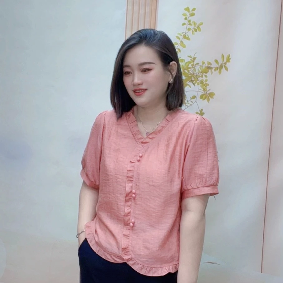 《清货》夏季时尚简约冰爽棉 设计减龄款上衣25099