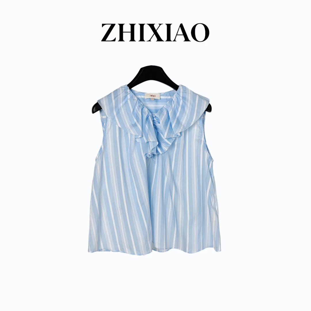 【ZHIXIAO】夏季新款：条纹无袖上衣931053